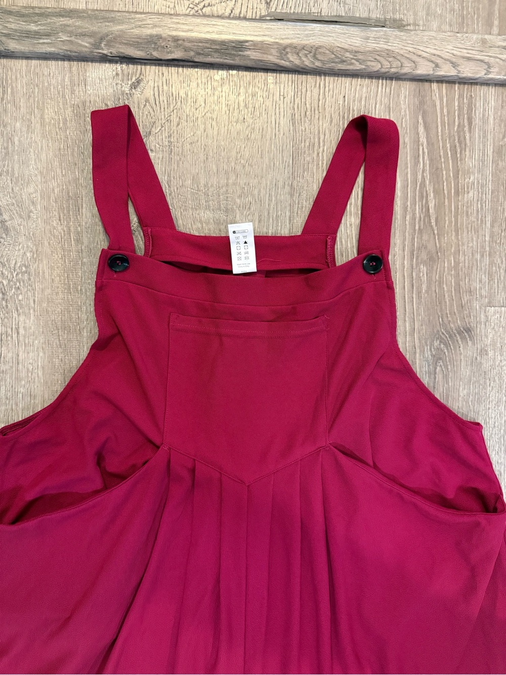 Halara Pockets Waffle Casual Plus Size Overalls in Anemone - Picture 7 of 9